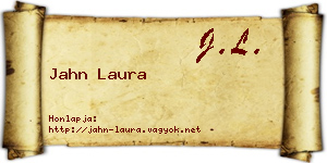 Jahn Laura névjegykártya